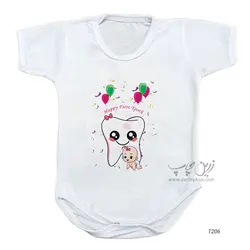 تیشرت و بادی طرح دندونی T206