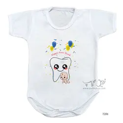 تیشرت و بادی طرح دندونی T206