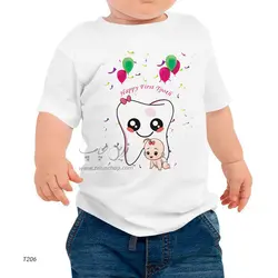 تیشرت و بادی طرح دندونی T206