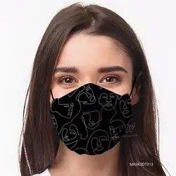 ماسک 2 لایه 3D طرح مینیمال T013