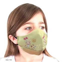 ماسک 3 لایه کودکانه با قابلیت تعویض فیلتر مدل T063
