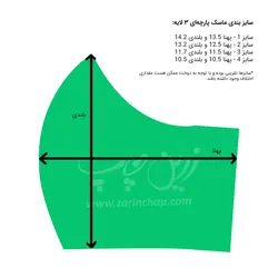 ماسک 3 لایه با قابلیت تعویض فیلتر طرح کاشی سنتی T017