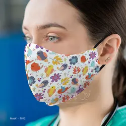 ماسک 3 لایه با قابلیت تعویض فیلتر طرح T012