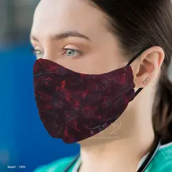 ماسک 3 لایه با قابلیت تعویض فیلتر طرح رنگی T009