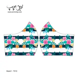 ماسک 3 لایه با قابلیت تعویض فیلتر طرح گل T010