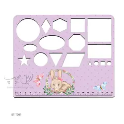 شابلون هندسی MDF طرح STT001