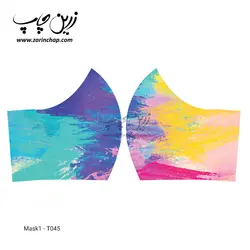ماسک 3 لایه با قابلیت تعویض فیلتر طرح رنگی رنگی مدل T045