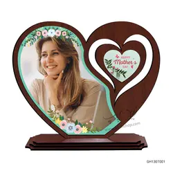 قاب عکس رومیزی قلبی طرح روز مادر GH130T001