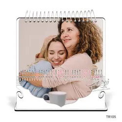 تقویم رومیزی پارچه‌ای ۵ و ۱۳ برگی با پایه MDF مدل TR105