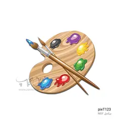 پیکسل MDF طرح پالت نقاشی PixT123