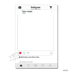 چاپ بر روی قاب عکس MDF اینستاگرام مدل GH123