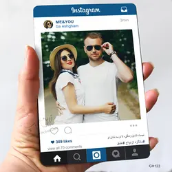 چاپ بر روی قاب عکس MDF اینستاگرام مدل GH123