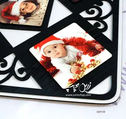 چاپ بر روی قاب عکس MDF قلبی مدل GH118