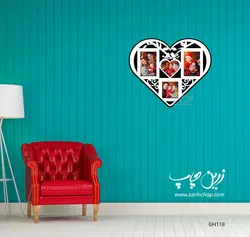 چاپ بر روی قاب عکس MDF قلبی مدل GH118