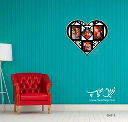 چاپ بر روی قاب عکس MDF قلبی مدل GH118
