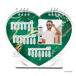 تقویم رومیزی قلبی پارچه‌ای طرح نوروز مدل TR108T004