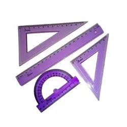 ست خط کش ، نقاله و گونیا ژله ای