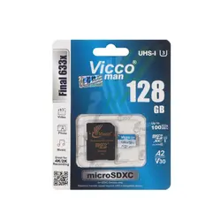 کارت حافظه میکرو 128 گیگ ویکومن Vicco Final 633x UHS-I U3 100MB/s با آداپتور SD