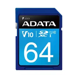 کارت حافظه اس دی 64 گیگ ای دیتا ADATA Premier V10 UHS-I 100MB/s