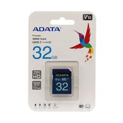 کارت حافظه اس دی ۳۲ گیگ ای دیتا ADATA Premier V10 UHS-I 100MB/s