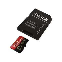 کارت حافظه میکرو ۶۴ گیگ سن دیسک SanDisk Extreme PRO class A2 170MB/s با آداپتور