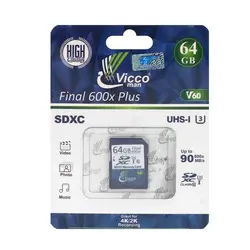 کارت حافظه اس دی 64 گیگ ویکومن Vicco Final 600x Plus C10 U3 90MB/s