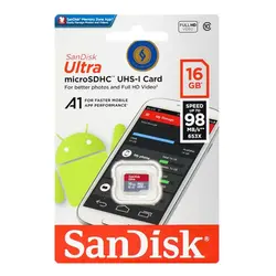 کارت حافظه میکرو ۱۶ گیگ سن دیسک SanDisk Ultra 653X 98MB/s
