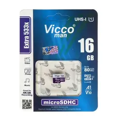 کارت حافظه میکرو 16 گیگ ویکومن Vicco Man Extra 533X U1 80MB/s بدون خشاب