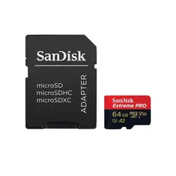 کارت حافظه میکرو ۶۴ گیگ سن دیسک SanDisk Extreme PRO A2 200MB/s با خشاب
