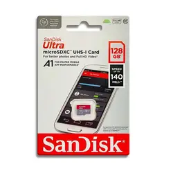 کارت حافظه میکرو سن دیسک 128 گیگ SanDisk Ultra 140MB/s