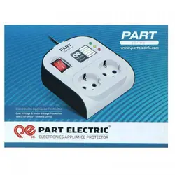 محافظ برق یخچال فریزر ۲ خانه ارت دار پارت الکتریک با کابل ۳ متری PE8789