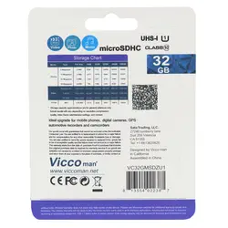 کارت حافظه میکرو ۳۲ گیگ ویکومن Vicco Extra U1 80MB/s با خشاب