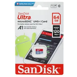 کارت حافظه سن دیسک 64 گیگ SanDisk Ultra U1 A1 C10 120MB/s
