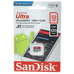 کارت حافظه سن دیسک 32 گیگ SanDisk Ultra U1 A1 C10 120MB/s