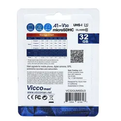 کارت حافظه میکرو ۳۲ گیگ ویکومن Vicco Man Final 600x Plus V30 U3 C10 90MB/s + رم ریدر