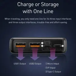 پاور بانک فست شارژ ۲۰۰۰۰ باسئوس Baseus Adaman PPADM20S QC3.0 PD 22.5W