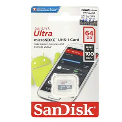 کارت حافظه میکرو ۶۴ گیگ سن دیسک SanDisk Ultra C10 U1 100MB/s