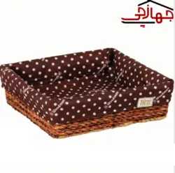 سبد سبزی مستطیل سایز 2 حصیری وودمن کد b 220