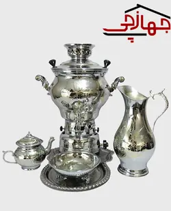 سرویس سماور کروم بزرگ