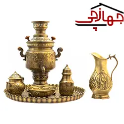 سماور ذغالی 6 لیتر قلم اعلا با سرویس