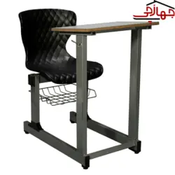 صندلی مدرسه‌ای دیاموند تک نفره متصل با نیمکت با جاکتابی بنیزان کد BTS 201 A