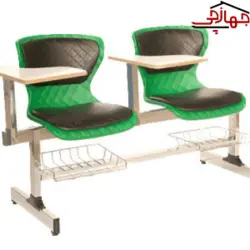 نیمکت دیاموند دو نفره آموزشی با جاکتابی قید دار بنیزان کد B 208 A