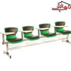 نیمکت دیاموند سه نفره آموزشی با جا کتابی قید دار بنیزان کد B 209 A