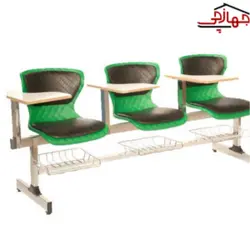 نیمکت دیاموند سه نفره آموزشی بدون جا کتابی بنیزان کد B 209