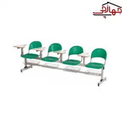 نیمکت متال پلاست چهار نفره آموزشی با جاکتابی قید دار بنیزان کد 110 A