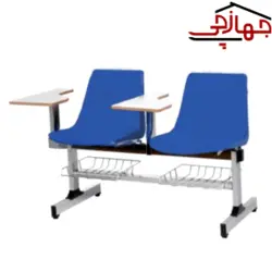 نیمکت LX  دو نفره آموزشی با جاکتابی بنیزان کد 408 A