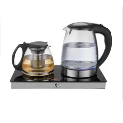 چای‌ساز کنارهمی - شیشه ای لایف مدل T322G مشکی