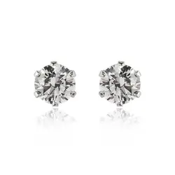 گوشواره میخی تک نگین کوبیک QE-60938