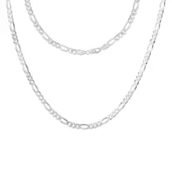 گردنبند نقره مردانه طرح فیگارو ژاپنی کوبیک