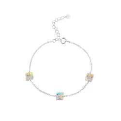 دستبند نقره کوبیک QB-6474